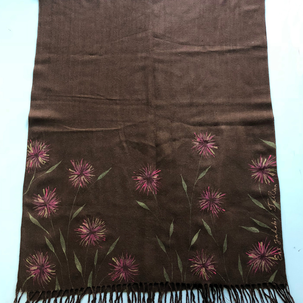 Handpainted Scarf - Picture 2 of 5